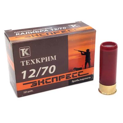 Лот: 24769743. Фото: 1. Патрон 12x70 (ТехКрим) Дробь... Патроны