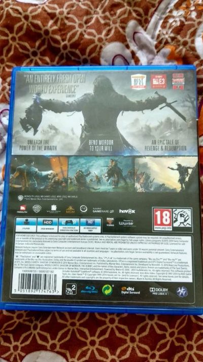 Лот: 11175702. Фото: 1. Средиземье: Тени Мордора, ps4... Игры для консолей
