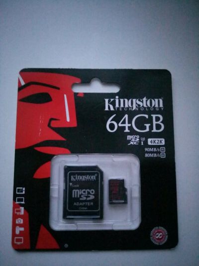 Лот: 11054620. Фото: 1. Kingston 64gb. Карты памяти