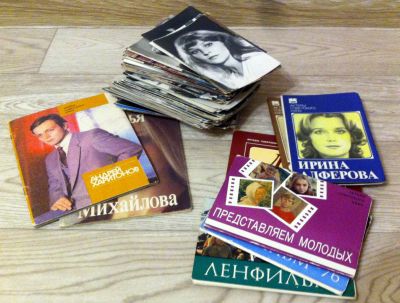 Лот: 15148388. Фото: 1. Коллекция открыток (артисты советского... Открытки, конверты