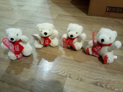 Лот: 13876350. Фото: 1. Мягкие игрушки (мишки Coca-Cola... Мягкие
