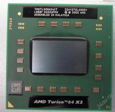 Лот: 819447. Фото: 1. 2х-ядерный процессор amd turion... Процессоры
