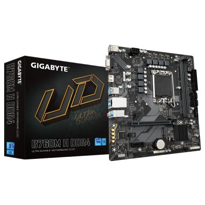 Лот: 25200447. Фото: 1. Gigabyte B760M H DDR4 Новая гарантия... Материнские платы