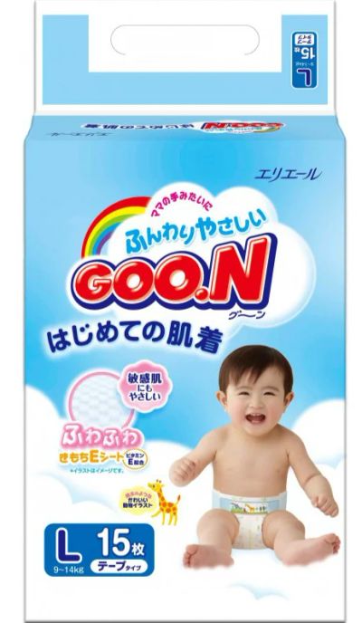 Лот: 6033912. Фото: 1. Подгузники Goon 9-14 кг (15 шт... Детская гигиена
