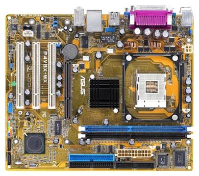 Лот: 5528193. Фото: 1. материнская плата ASUS P4V8X-MX... Материнские платы