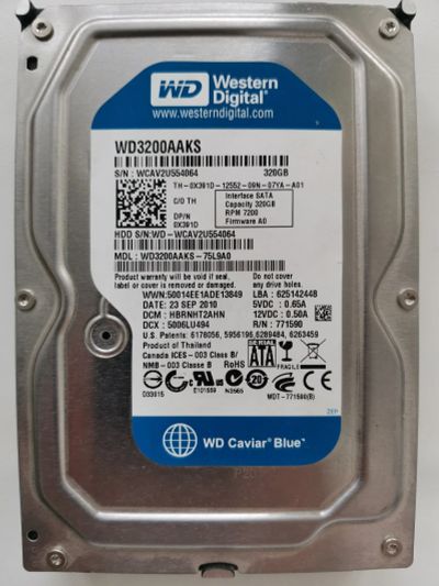 Лот: 16775693. Фото: 1. HDD WD 160 3,5". Жёсткие диски (HDD)