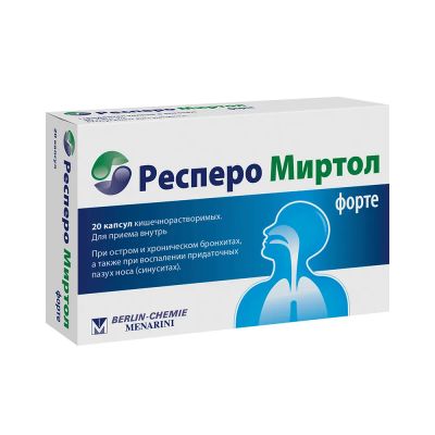 Лот: 23988171. Фото: 1. Респеро Миртол форте капс.киш... Лекарства