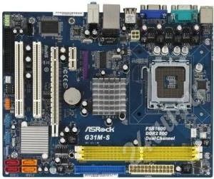 Лот: 586692. Фото: 1. MB ASRock G31M-S. Материнские платы