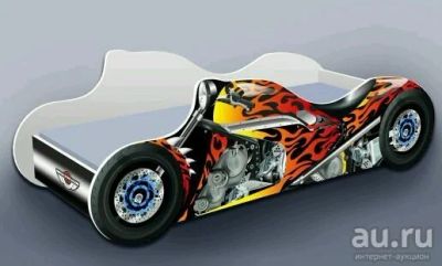 Лот: 10644327. Фото: 1. Кровать мотоцикл Harley. Детские кровати и кроватки