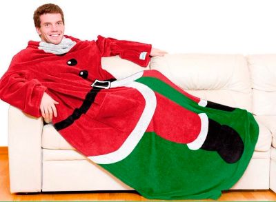 Лот: 10774211. Фото: 1. Плед Santa - Отличный новогодний... Пледы, покрывала