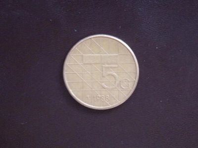 Лот: 5482955. Фото: 1. Монета 5 гульденов Нидерланды... Европа