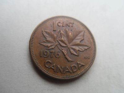 Лот: 10419312. Фото: 1. Канада 1 цент 1976. Америка