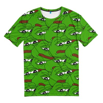 Лот: 11222193. Фото: 1. Мужская футболка 3D "Sad frogs... Футболки