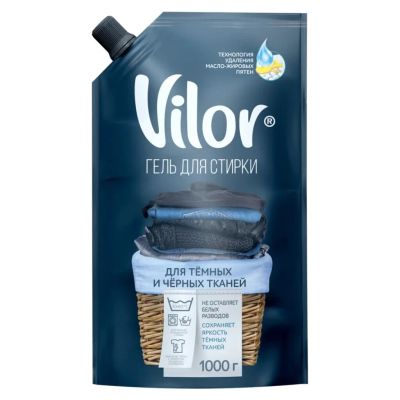 Лот: 24108976. Фото: 1. Гель для стирки Vilor, 1 л, для... Бытовая химия