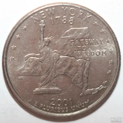 Лот: 9748445. Фото: 1. квотер (25 центов) 2001 год. США... Америка