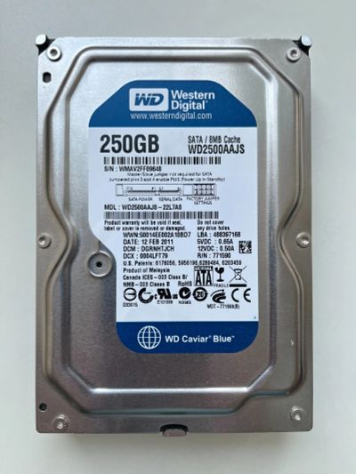 Лот: 19988285. Фото: 1. Жесткий диск HDD WD Blue 250Gb... Жёсткие диски