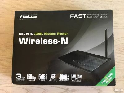 Лот: 13515243. Фото: 1. WiFi Роутер Asus DSL N10. Маршрутизаторы (роутеры)