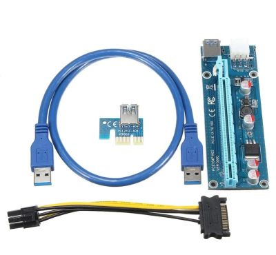 Лот: 9939535. Фото: 1. Райзер riser pci-e 1x-16x. Шлейфы, кабели, переходники