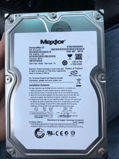 Лот: 17291312. Фото: 1. Винчестер 1Тб Maxtor. Жёсткие диски (HDD)