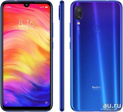 Лот: 13779310. Фото: 1. Xiaomi Redmi Note 7 64Gb Blue... Смартфоны