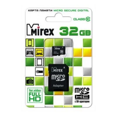 Лот: 12060586. Фото: 1. Карта памяти MicroSD 32GB Mirex... Карты памяти