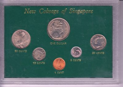 Лот: 11849398. Фото: 1. Набор монет Сингапур 1973-1975. Наборы монет