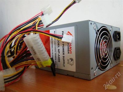 Лот: 9976586. Фото: 1. Блок питания Navi 400W, 24+4pin... Корпуса, блоки питания