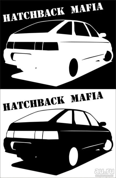 Лот: 9635848. Фото: 1. Наклейка Hatchback mafia. Наклейки автомобильные