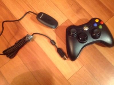 Лот: 10832202. Фото: 1. Xbox 360 wireless gamepad + receiver... Аксессуары для игровых приставок, консолей, геймпады