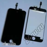 Лот: 5798328. Фото: 1. Дисплей iPod Touch 4 в сборе Черный... Дисплеи, дисплейные модули, тачскрины