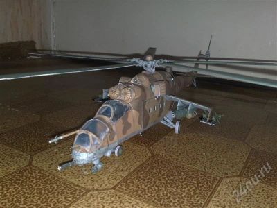 Лот: 664944. Фото: 1. модель вертолетаМи 24д. Авиамоделизм