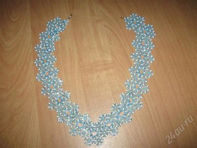 Лот: 309618. Фото: 1. Колье "Зимняя королева" (бисер... Другое (ручная работа)