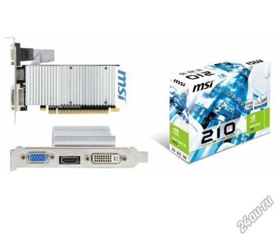 Лот: 4998863. Фото: 1. MSI GF-210, 512Mb (Turbo Cache... Видеокарты