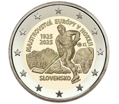 Лот: 25348201. Фото: 1. Словакия 2 евро 2025 года. 100... Европа