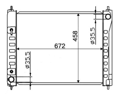 Лот: 3713088. Фото: 1. Радиатор nissan murano vq35de... Двигатель и элементы двигателя