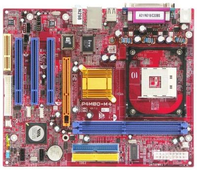 Лот: 432339. Фото: 1. Материнская плата Biostar P4M80-M4... Материнские платы
