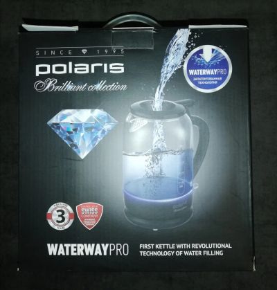 Лот: 24988633. Фото: 1. Чайник электр новый Polaris Brilliant... Чайники, кофемашины, кулеры