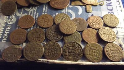 Лот: 11289527. Фото: 1. Подборка полушек-19 штук! 1734-35-36-37... Россия до 1917 года