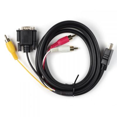 Лот: 15600897. Фото: 1. Кабель HDMI + VGA + 3RCA 1.5 м. Шлейфы, кабели, переходники