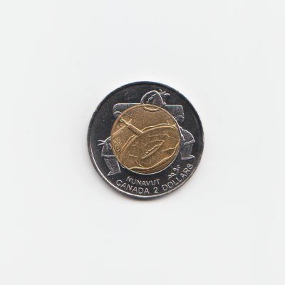 Лот: 11649426. Фото: 1. Канада 2 доллара 1999 Нунавут. Америка