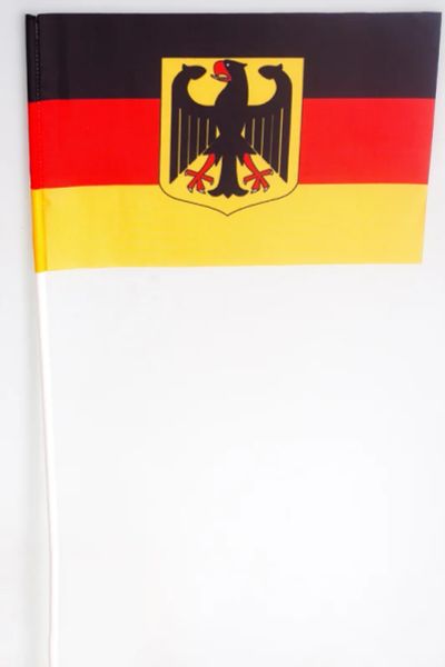 Лот: 6242336. Фото: 1. Флажок Германии на палочке 15х23... Флаги, гербы