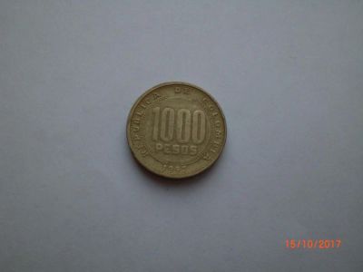Лот: 10450254. Фото: 1. Колумбия. 1000 песо 1997. Америка