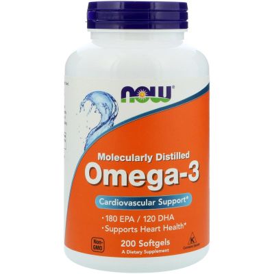 Лот: 12244360. Фото: 1. NOW Omega-3 (Пр-во США) 200 желатиновых... Фитнес, аэробика и гимнастика