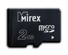 Лот: 8153513. Фото: 1. Карта памяти microSD 2 GB Mirex... Карты памяти