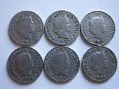 Лот: 15157872. Фото: 1. Монета 5 раппен пять рапп Швейцария... Европа