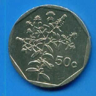 Лот: 8726050. Фото: 1. Мальта 50 центов 1995 герб (к60... Европа