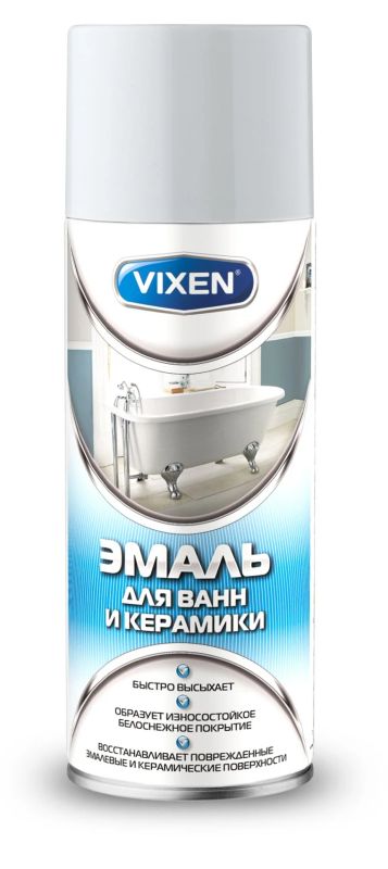 Лот: 11869172. Фото: 1. Эмаль VIXEN для ванн и керамики... Краски, лаки, растворитель