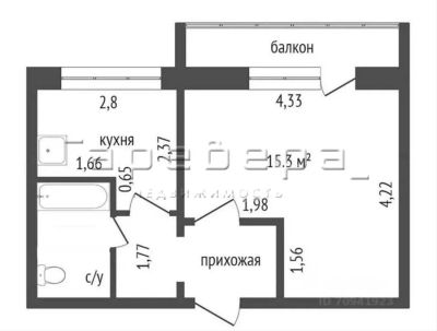 Лот: 19905194. Фото: 1. 1-комнатная квартира на пр-кт... Квартиры, студии