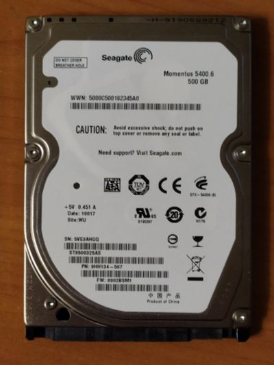 Лот: 4423350. Фото: 1. Жесткий диск HDD SATA Segate 500Гб... Жёсткие диски (HDD)