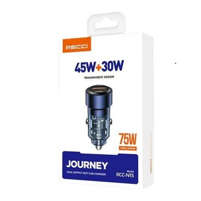 Лот: 22143487. Фото: 1. АЗУ RECCI JOURNEY RCC-N15 USB-A... Зарядные устройства, блоки питания, адаптеры сетевые для смартфонов